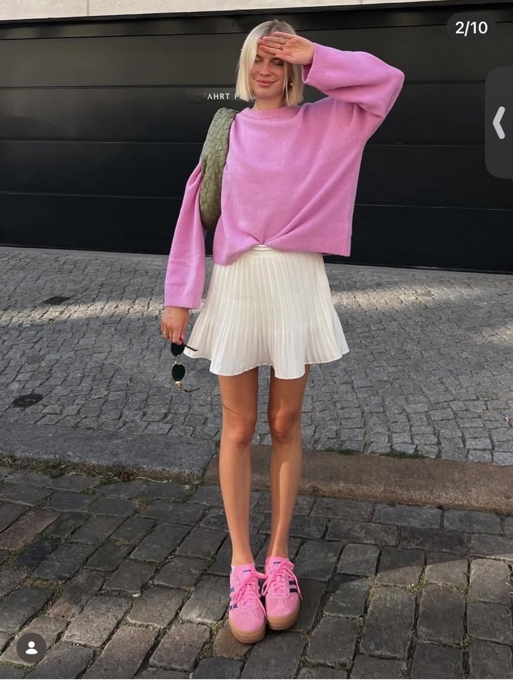 storets White Pleated Circle Skirt
